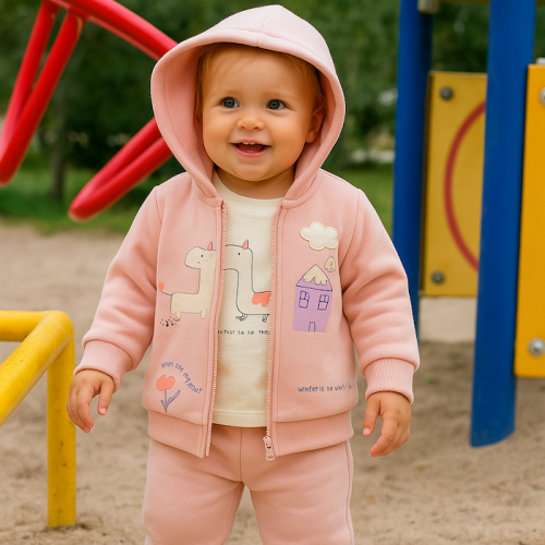 Βρεφικό Σετ Ζακέτα, Μπλουζάκι, Παντελονάκι, Vrefiko-Set-Zaketa-Mplouzaki-Pantelonaki-Tracksuit 3pcs unicorn